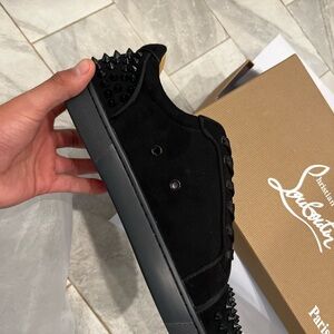 Christian Louboutin Black Spiked Sneakers